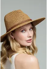 Wide Brim Panama Hat, Dark Natural