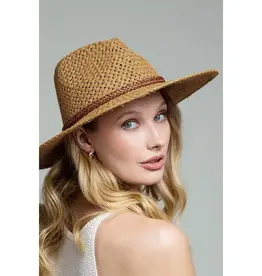 Wide Brim Panama Hat, Dark Natural