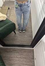 Saige Denim High Rise Straight Leg With Cuff