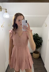 Sweet Lovely By Jen Ruffle Mini Dress