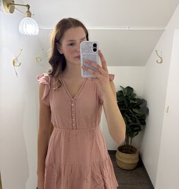 Sweet Lovely By Jen Ruffle Mini Dress