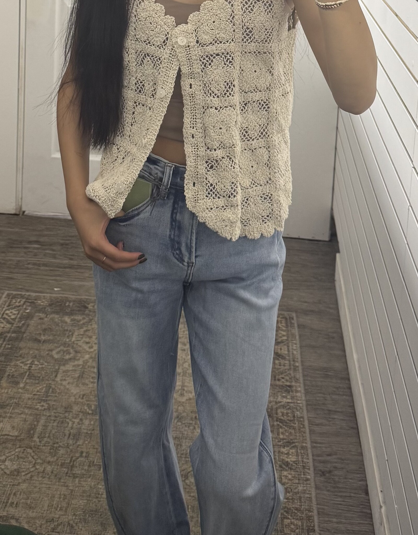 Sweet Lovely By Jen Crochet Lace Floral Tank