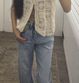 Sweet Lovely By Jen Crochet Lace Floral Tank