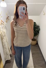 Sweet Lovely By Jen Stripe Knit Tank