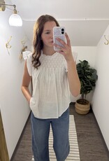 Sweet Lovely By Jen Smocked Ruffle Top