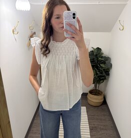 Sweet Lovely By Jen Smocked Ruffle Top