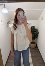 Sweet Lovely By Jen Smocked Ruffle Top