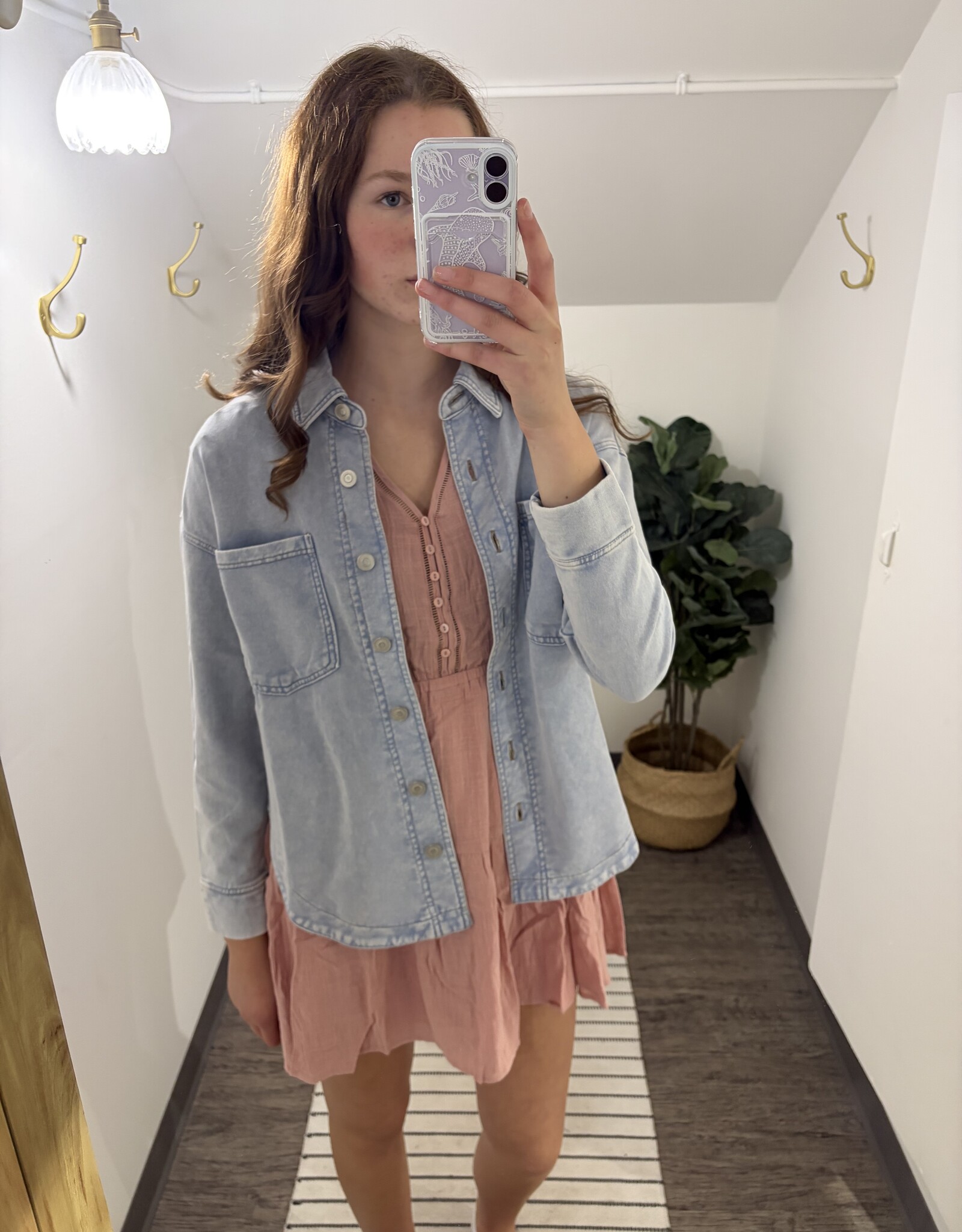 Blu Pepper Collared Button Down Shacket