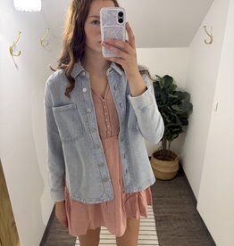 Blu Pepper Collared Button Down Shacket