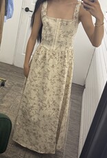 Blu Pepper Floral Sleeveless Front Hook Midi Dress
