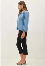 Whipstitch Denim Tencel Top