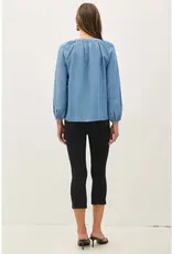 Whipstitch Denim Tencel Top