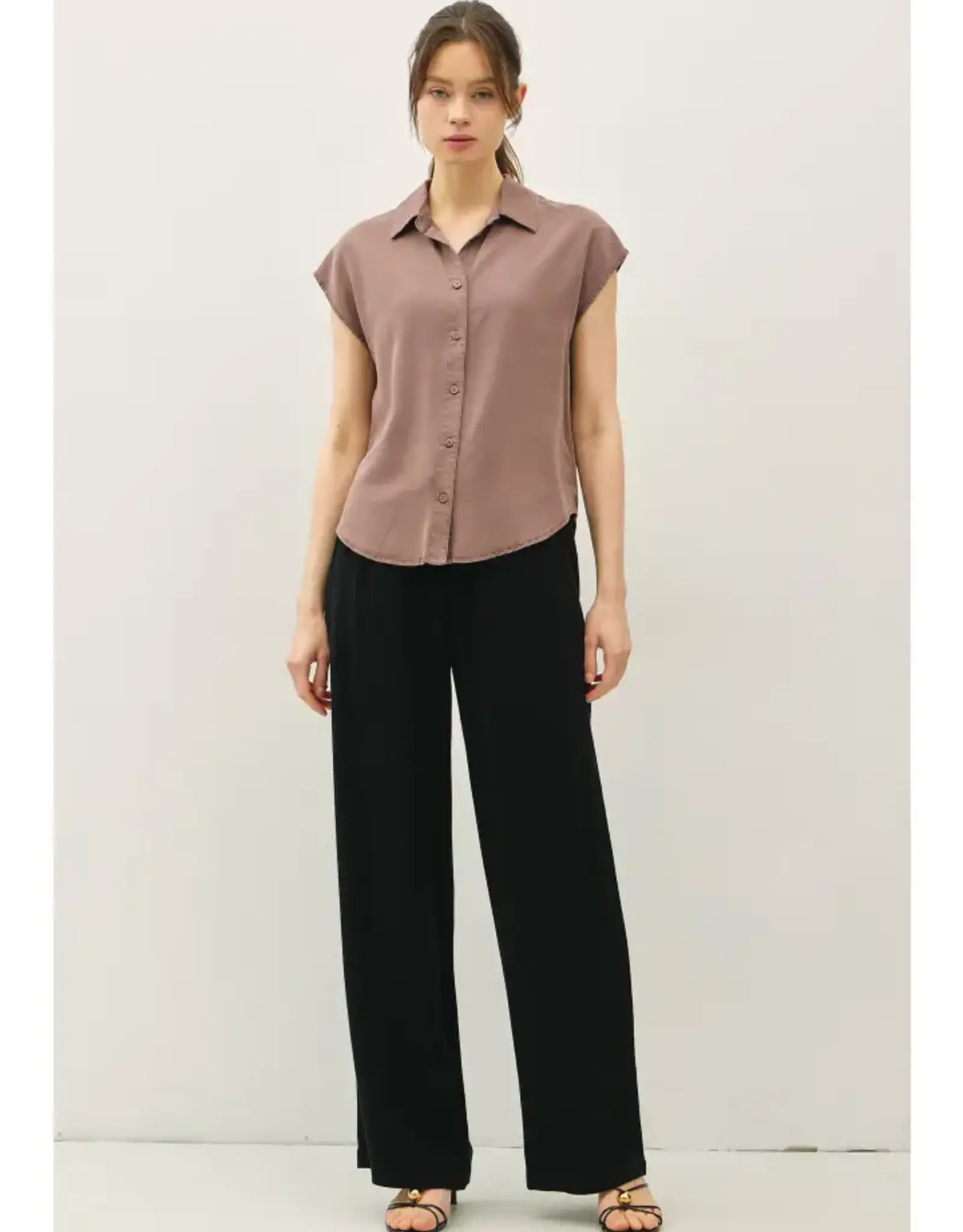 Classic Cut Button Up Tencel Shirt