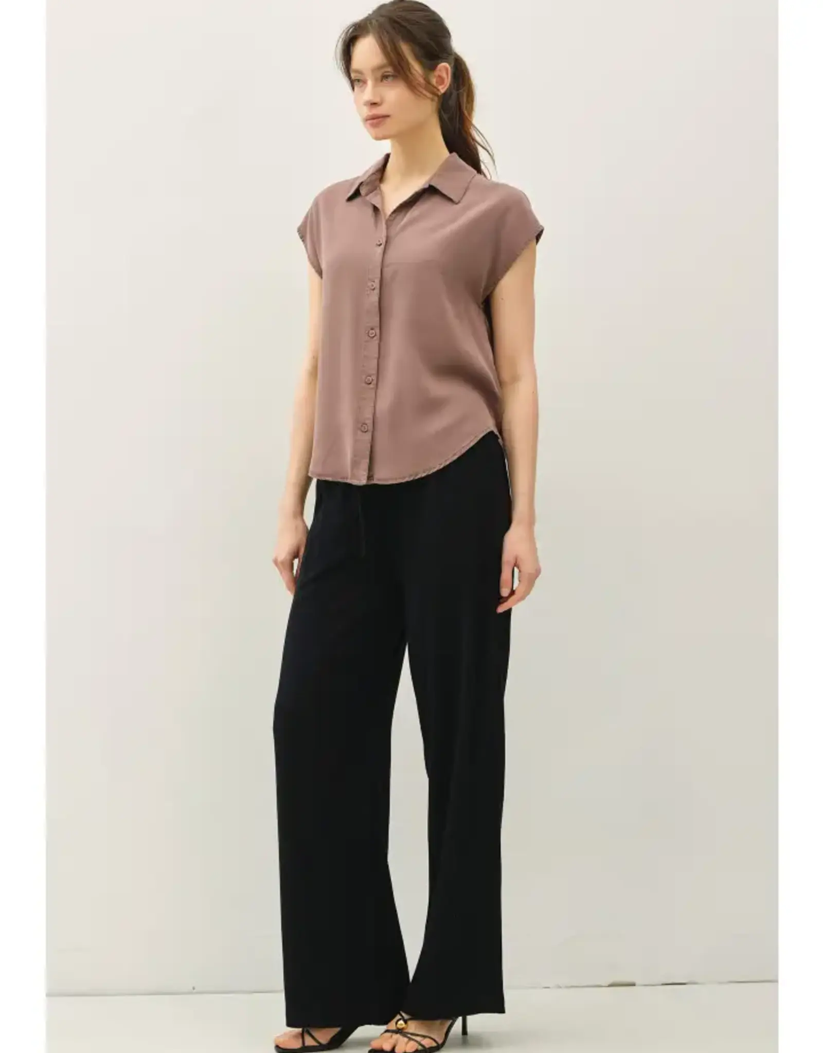 Classic Cut Button Up Tencel Shirt