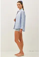 Pin Stripe Boxy Fit Shirt
