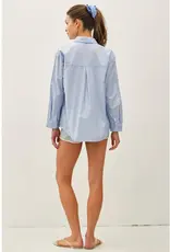 Pin Stripe Boxy Fit Shirt