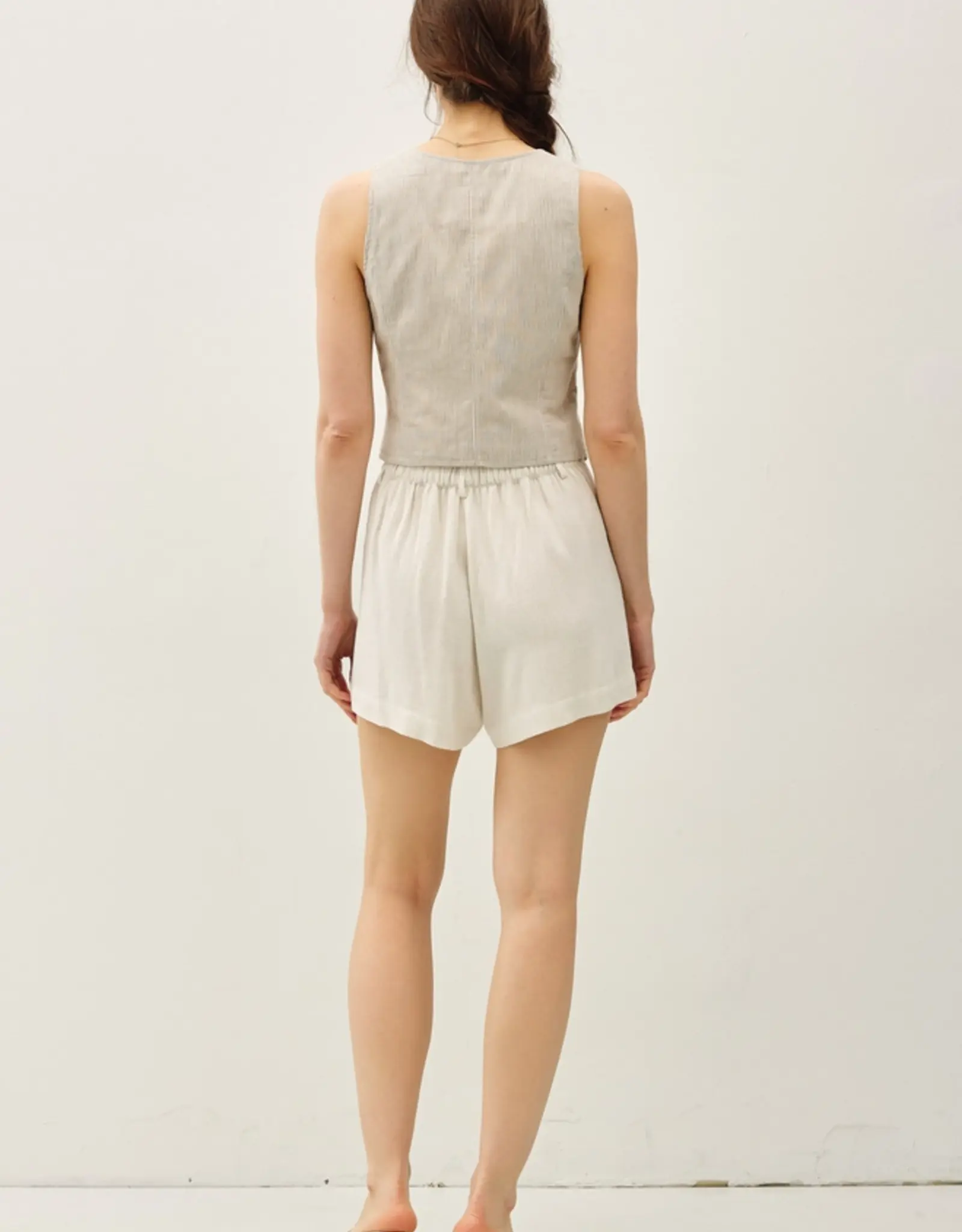 Stripped Button Up Vest