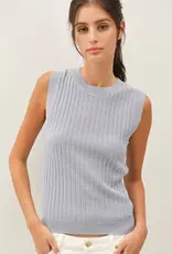 Classic Cut Ribbed Sweater Tank