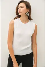 Classic Cut Ribbed Sweater Tank