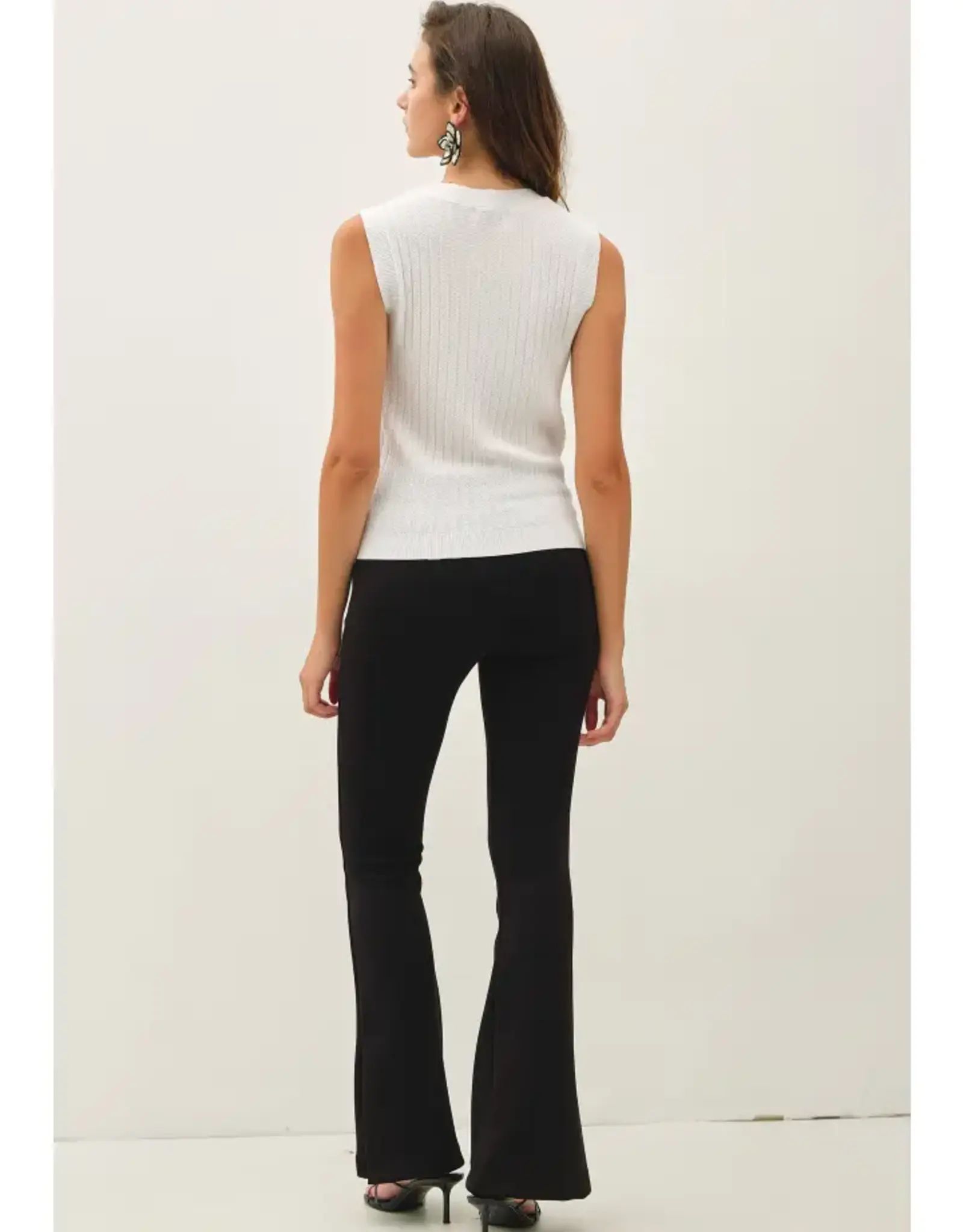 Classic Cut Ribbed Sweater Tank