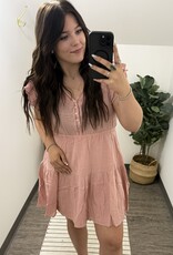 Sweet Lovely By Jen Ruffle Mini Dress