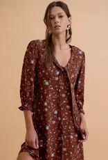 Tie Front Ditsy Mini Dress