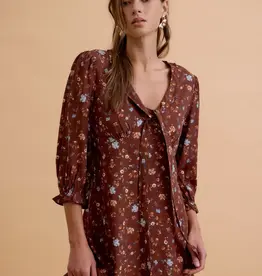 Tie Front Ditsy Mini Dress
