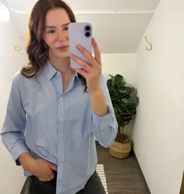 Pin Stripe Boxy Fit Shirt