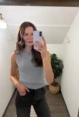 Classic Cut Ribbed Sweater Tank