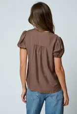 Blu Pepper Embroidered Lace Trim Top