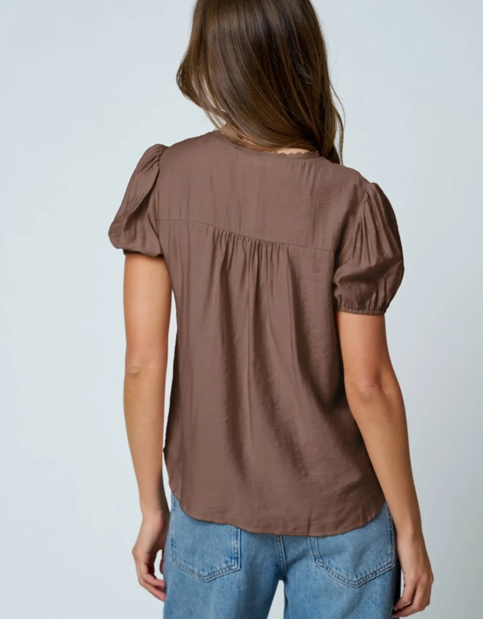 Blu Pepper Embroidered Lace Trim Top