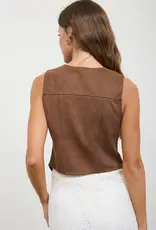 Blu Pepper Embroidered Front Tie Vest