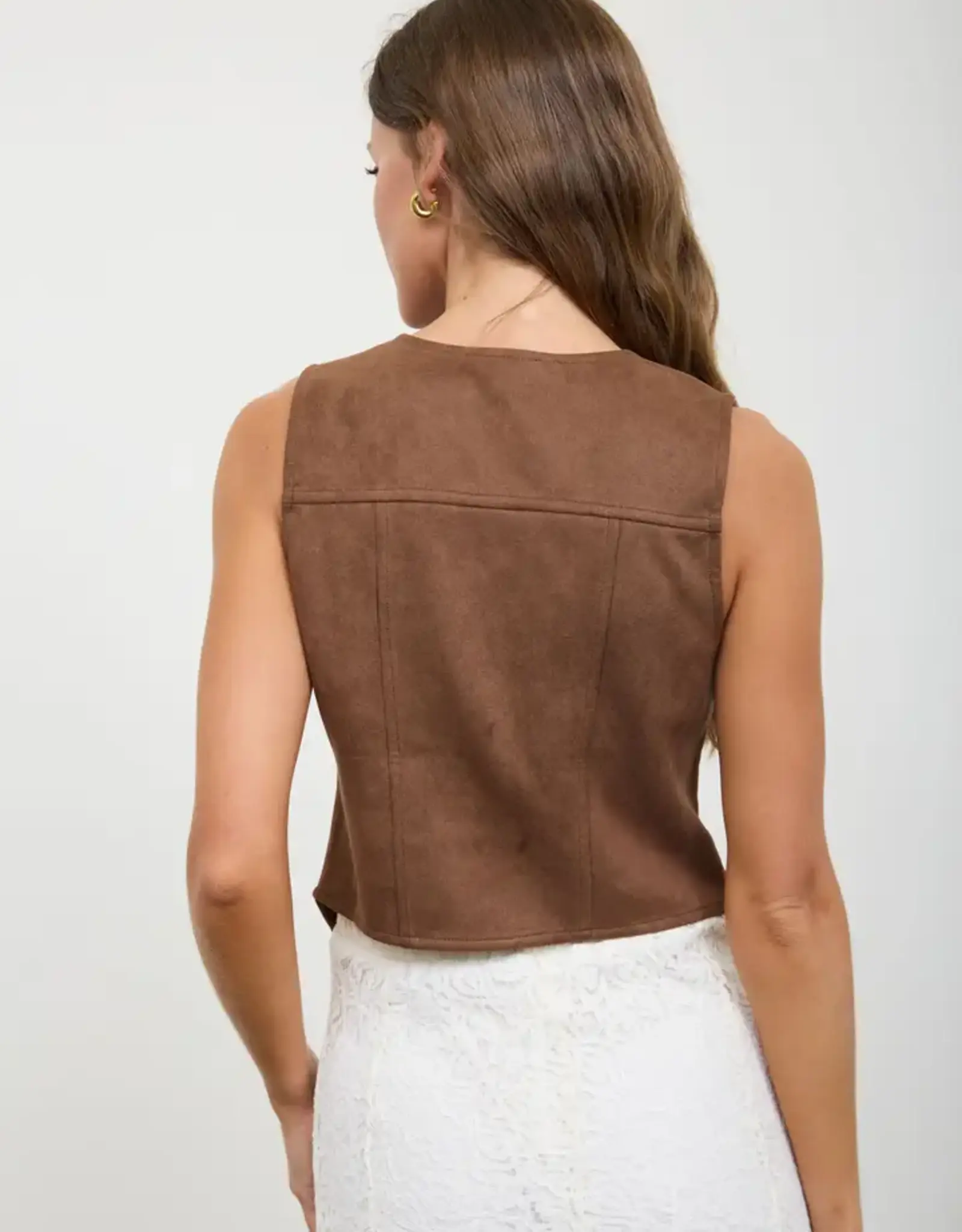 Blu Pepper Embroidered Front Tie Vest