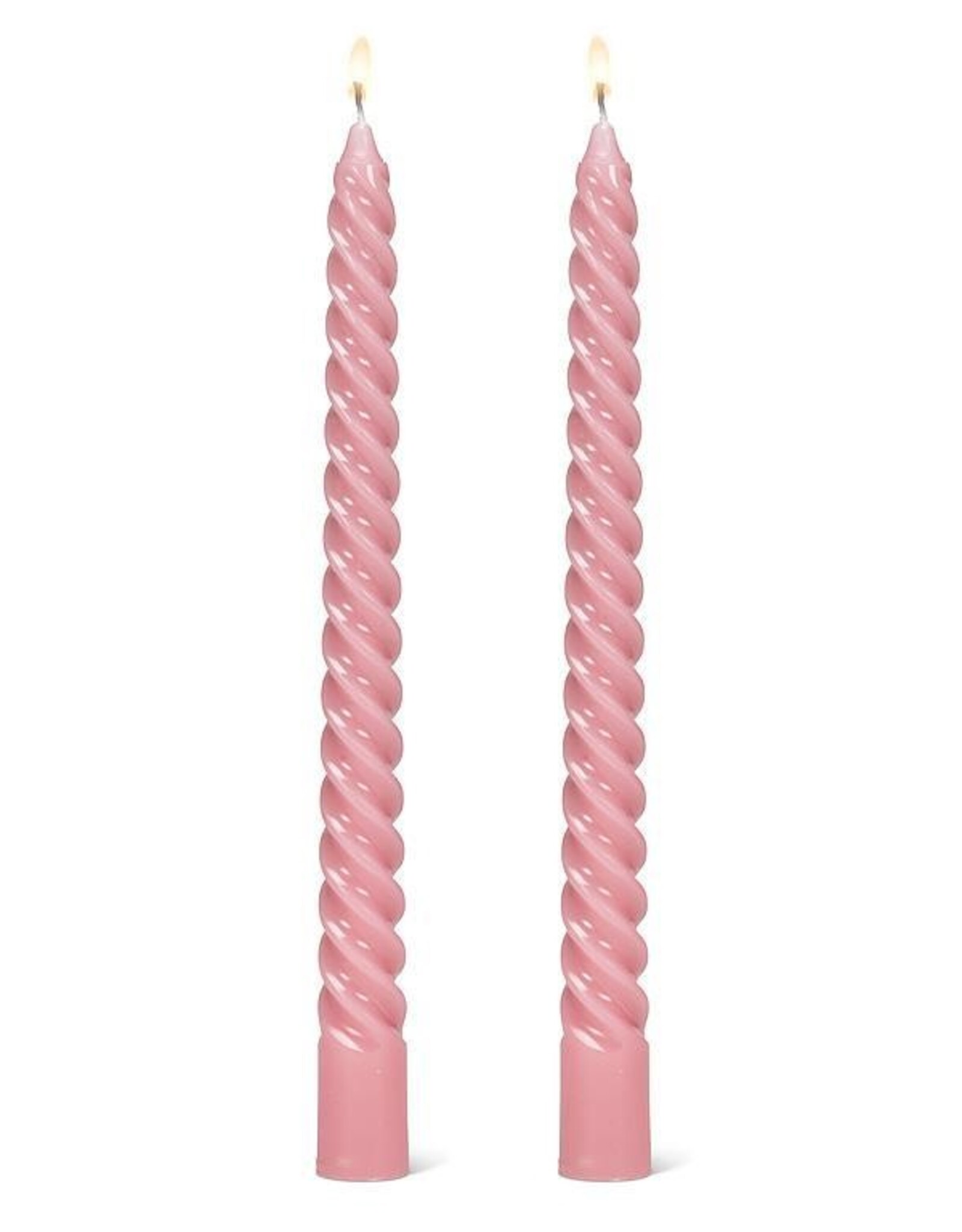 Spiral Taper Candle, Pink