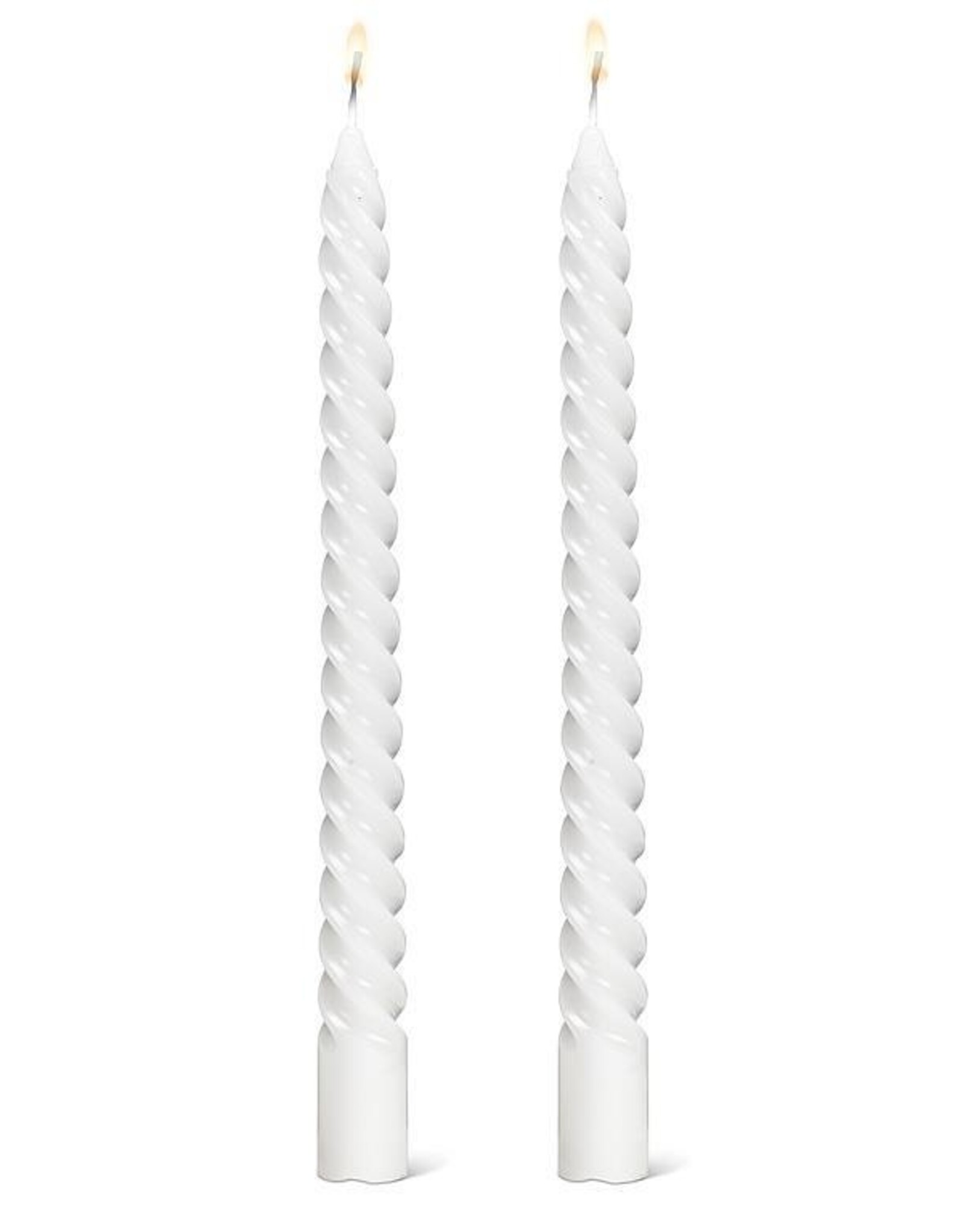 Spiral Taper Candle, White