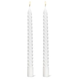 Spiral Taper Candle, White