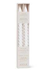 Spiral Taper Candle, White