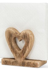 Wooden Heart Shaped Napkin Holder
