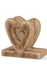 Wooden Heart Shaped Napkin Holder