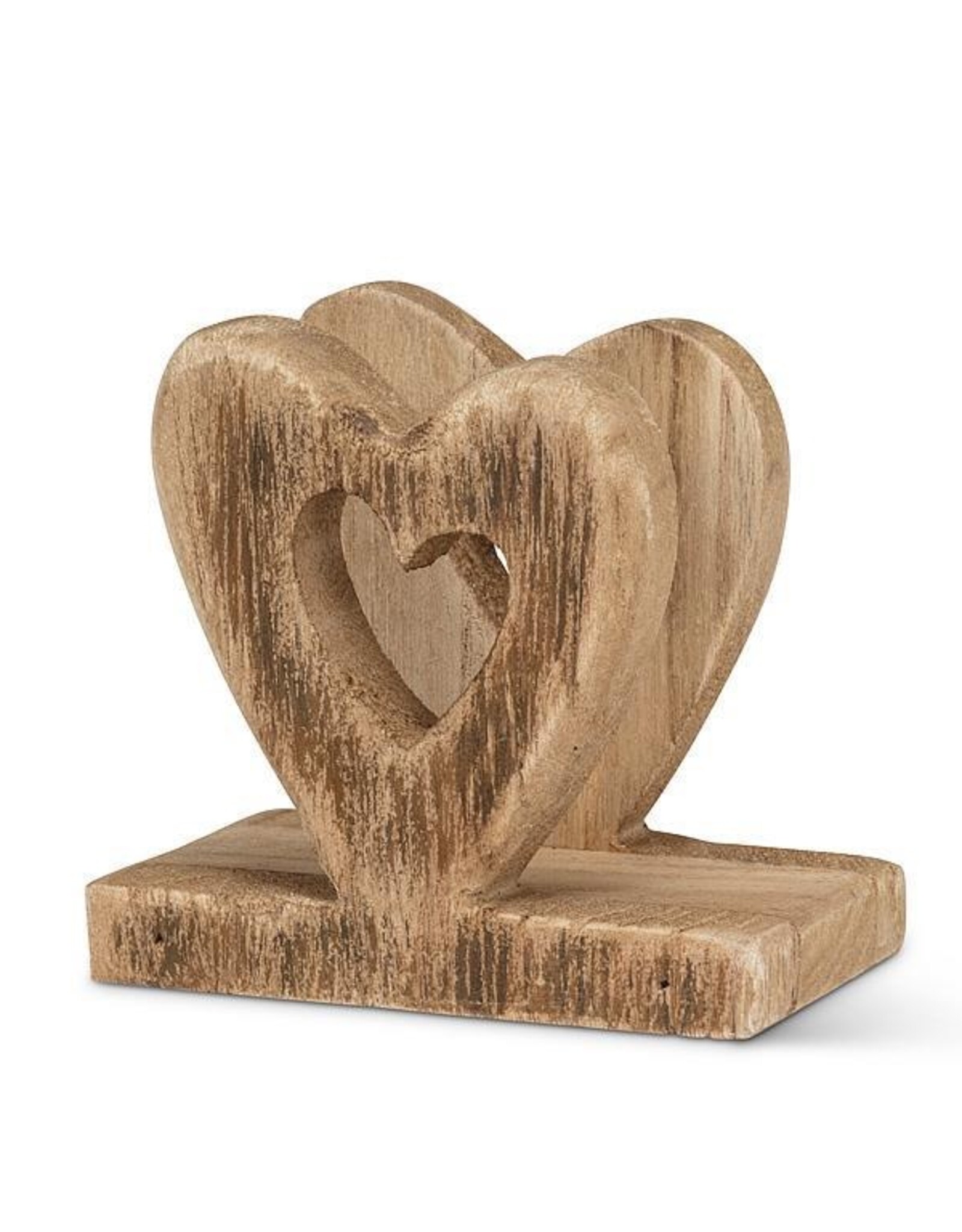 Wooden Heart Shaped Napkin Holder