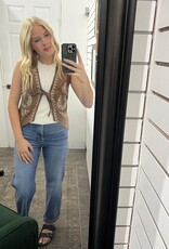 Blu Pepper Embroidered Front Tie Vest