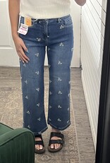 Risen Jeans Embroidered Tummy Control Jeans