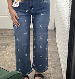 Risen Jeans Embroidered Tummy Control Jeans