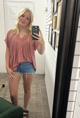 Flutter Crinkly Woven Blouse