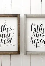 Ashwood Designs Lather Rinse Repeat Sign, 9x11