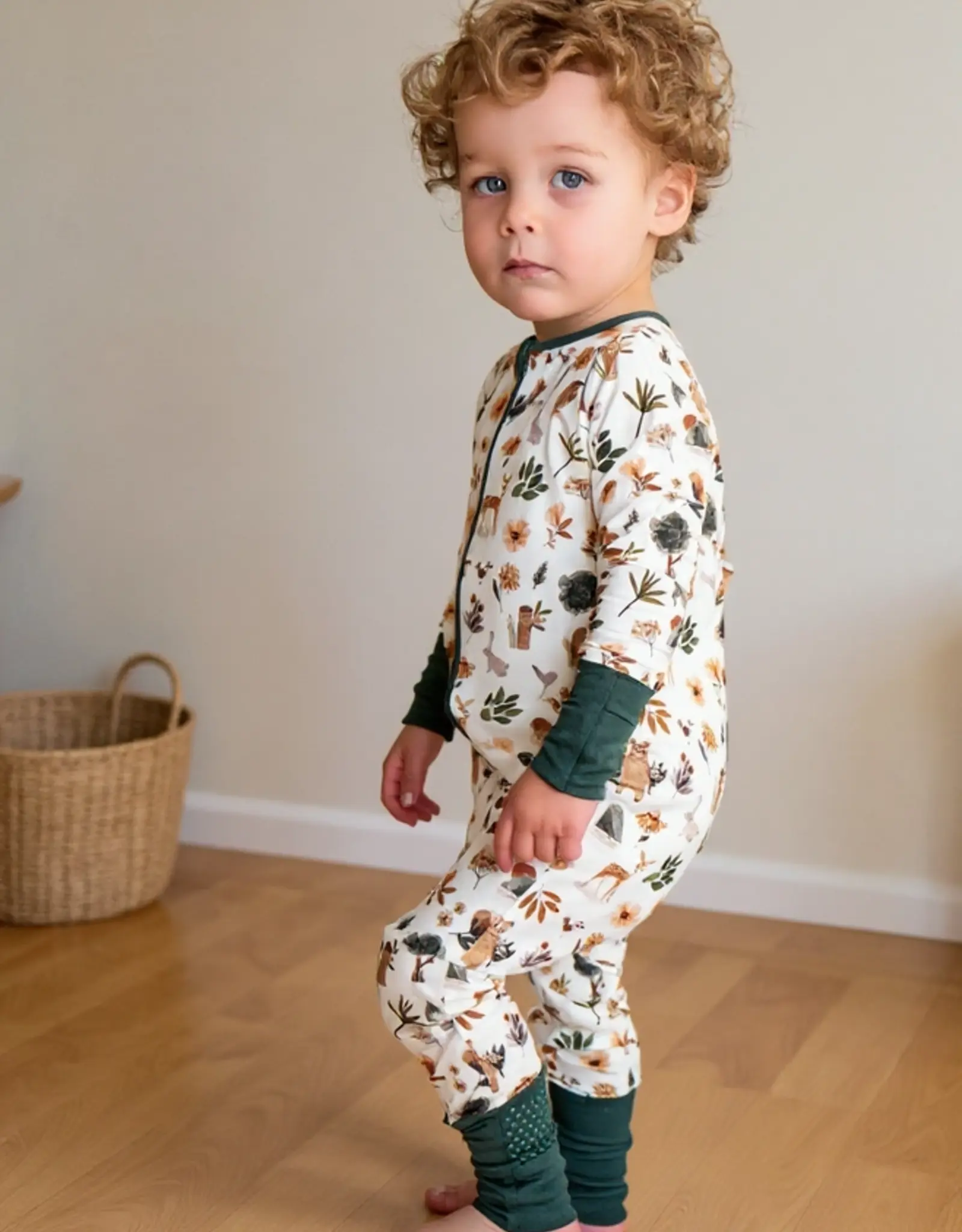 Itsy Bitsy Boutique Woodland Bamboo Baby Romper
