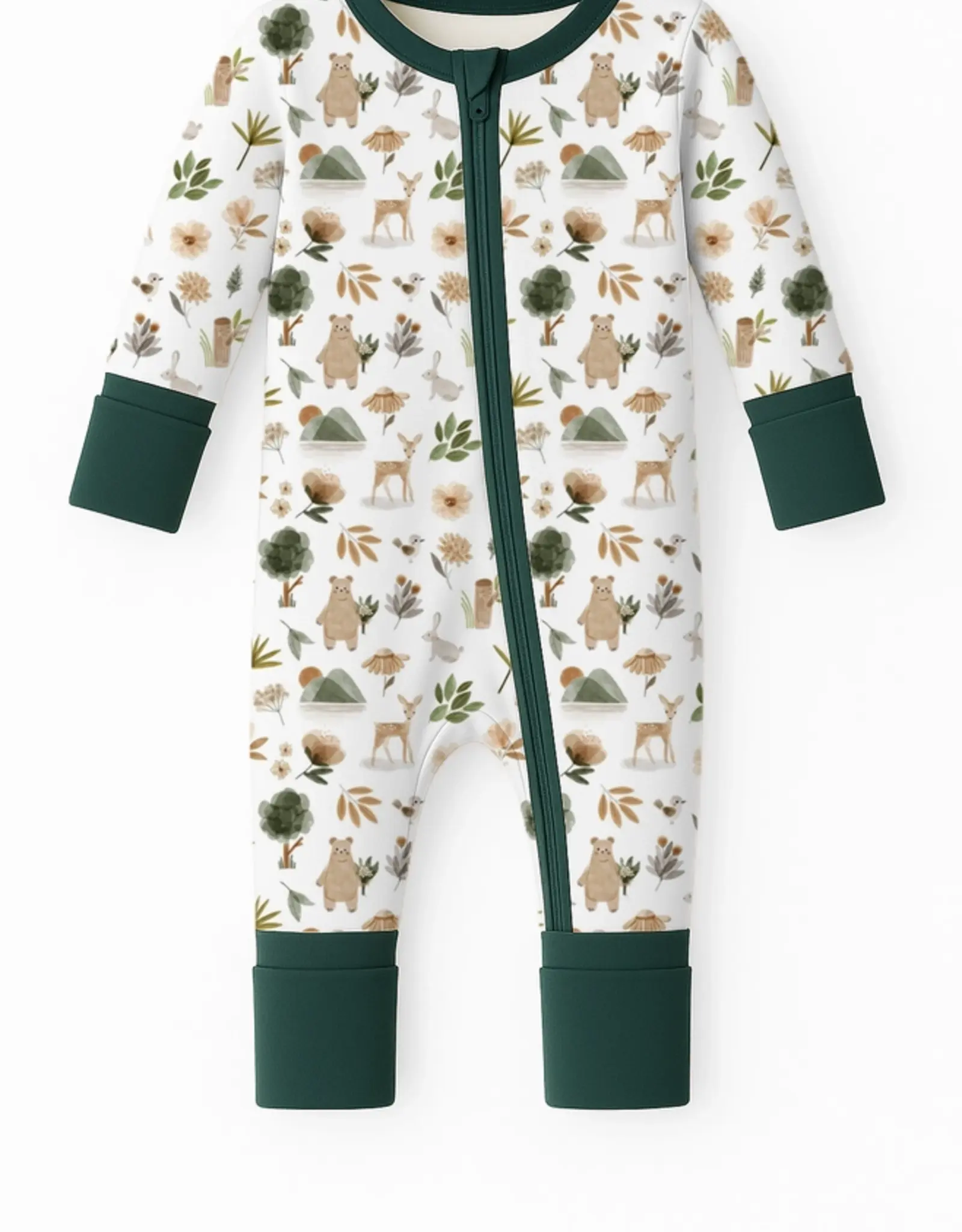 Itsy Bitsy Boutique Woodland Bamboo Baby Romper
