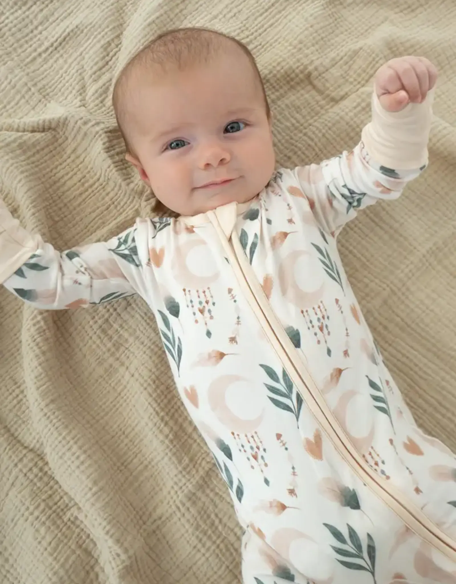 Itsy Bitsy Boutique Moonlit Meadow Bamboo Baby Romper