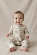 Itsy Bitsy Boutique Apricot Leopard Bamboo Baby Romper