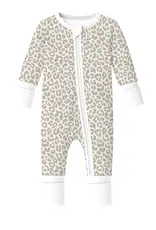 Itsy Bitsy Boutique Apricot Leopard Bamboo Baby Romper